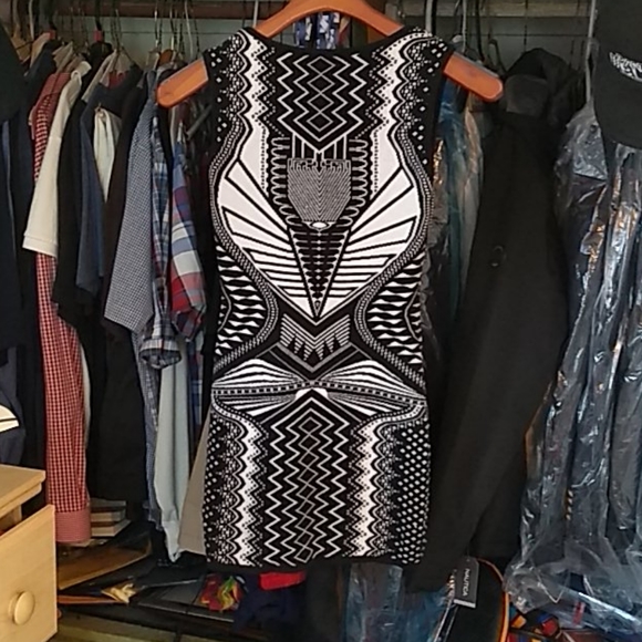 Hera Collection Black & White Patterned Dress - Picture 3 of 9